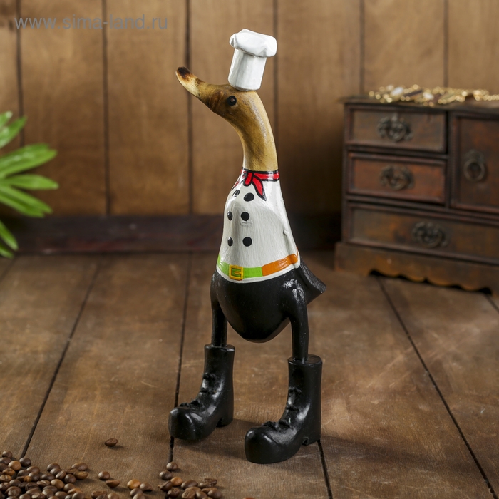 Сувенир Сувенир "Утка Повар" дерево 13х9х27 см