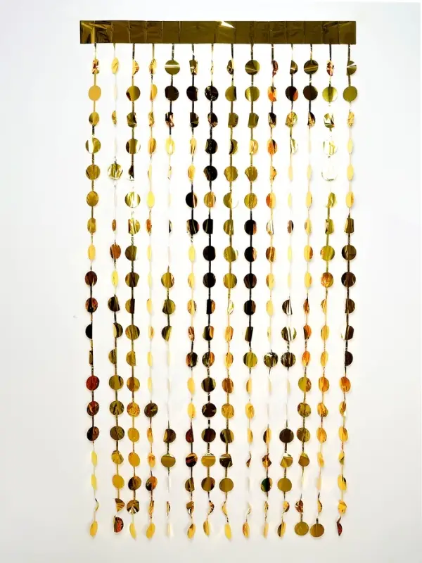 Занавес для фотозоны «Круги» цвет золото, 1*2 м