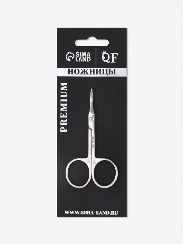 Ножницы маникюрные &laquo;Премиум&raquo;, для кутикулы, загнутые, узкие, 9 см, на блистере