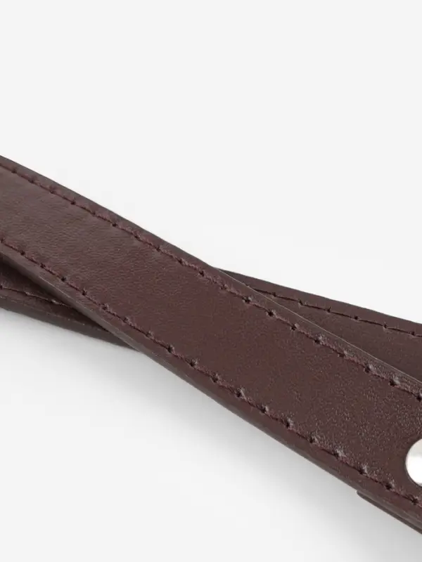 Ручка для сумки, с карабинами, 60&plusmn;1&times;2 см, коричневая