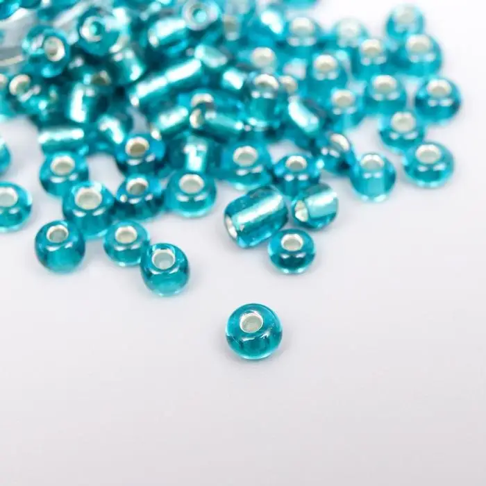 Бисер круглый 6/0 в бутылочке  Бисер круглый 6/0 в бутылочке "Морская волна" прозрачно-цветной 20 гр