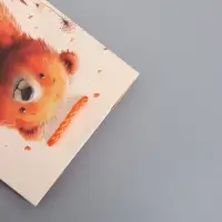 Пакет подарочный "Мишка в поле" ламинированый 11,5 х 14,5 х 6,5 см