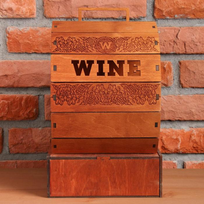 Винный мини-бар  Винный мини-бар "Бочка", 27 х 29 х 22 см.