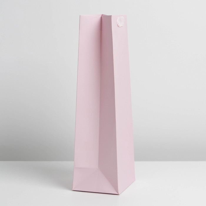 Пакет подарочный под бутылку, упаковка, «Розовый», 13 x 35 x 10 см Пакет подарочный под бутылку, упаковка, «Розовый», 13 x 35 x 10 см