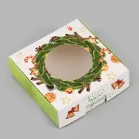 Коробка подарочная складная с окном &laquo;Чудеса случаются&raquo;, 10&times;10&times;3 см