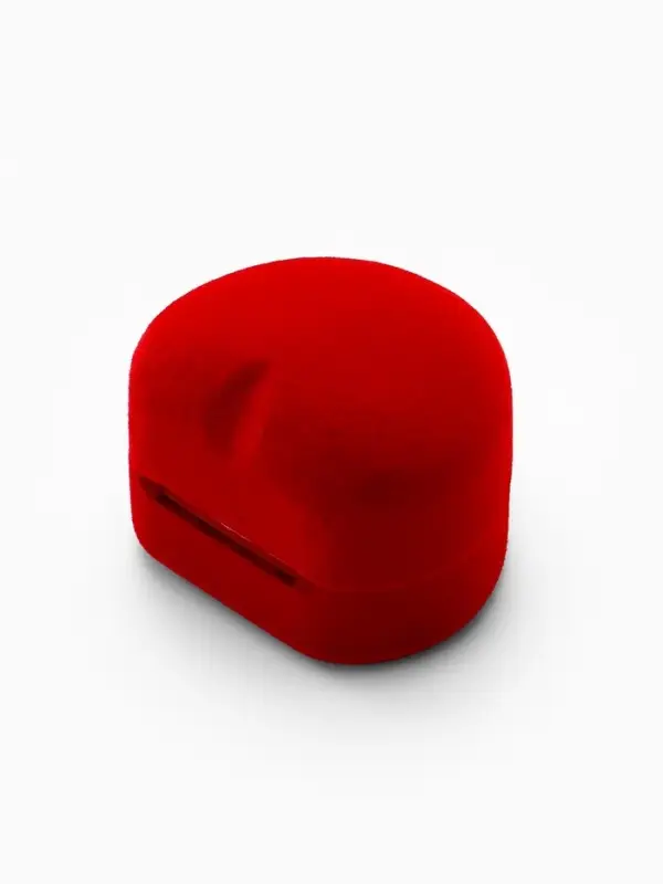 Футляр под 2 кольца &laquo;Сердце малое&raquo;, серёжки, бархатный, 5&times;4.4&times;3.7 см, бордовый