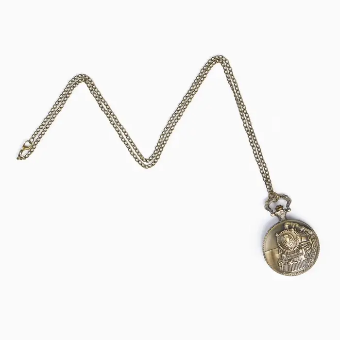 Карманные кварцевые часы &laquo;Паровоз&raquo;, на цепочке 80 см