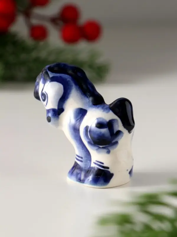 Сувенир Жеребенок Пупс Саша, 5х5 см, гжель Сувенир Жеребенок Пупс Саша, 5х5 см, гжель