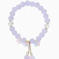 Браслет "Цветы Незабудки" шар №8, цвет фиолетовый