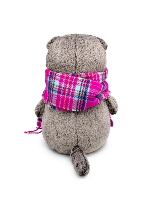 Мягкая игрушка &laquo;Басик&raquo;, в ярко-розовом шарфе, 22 см