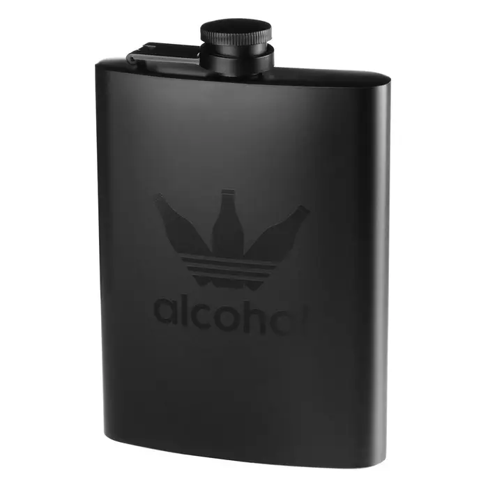 Фляжка Alcohol, нержавеющая сталь, 240 мл, 8 oz