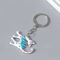 Брелок металл "Раскрашенные котики" МИКС 3,2х4х0,5 см