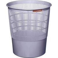 Корзина для мусора офисная 18л пластик, серая СТАММ КР02