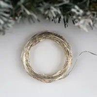 Гирлянда &laquo;Нить&raquo; 10 м, роса, IP20, серебристая нить, 100 LED, свечение белое, 12 В