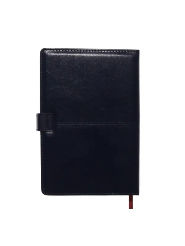 Ежедневник недатированный формат А5, с хлястиком, 128л, линия, пвх, Синий Ежедневник недатированный формат А5, с хлястиком, 128л, линия, пвх, Синий