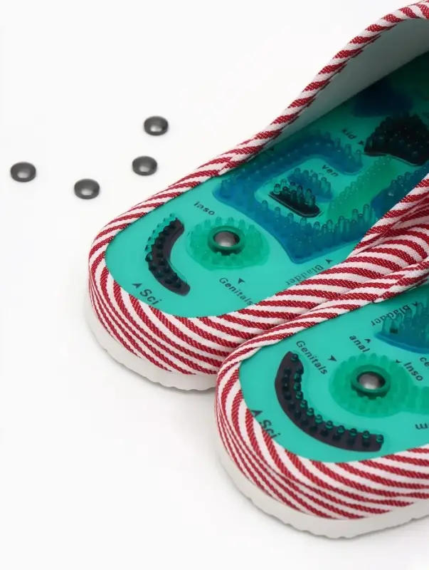 Массажёр для ног, тапочки, пара, 25 см, размер 35-38, красный