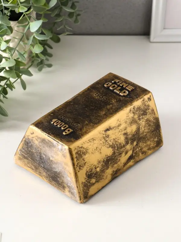 Копилка "Золотой слиток" 16,5х11,5х8 см