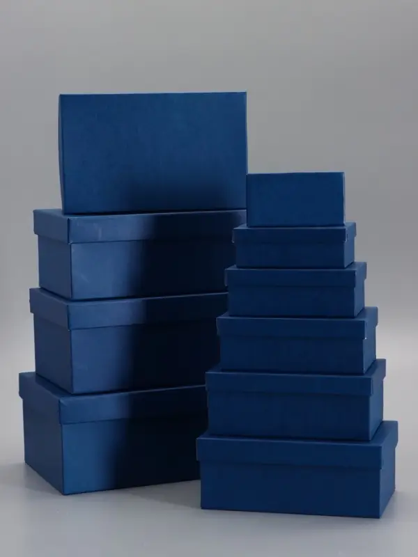 Набор коробок 10 в 1 "Синий" 30 х19 х 12 - 12 х 6,5 х 4 см