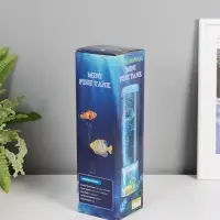 Светильник "Аквариум с рыбками" LED RGB 4,5Вт USB серебро 8,7х8,7х27 см Светильник "Аквариум с рыбками" LED RGB 4,5Вт USB серебро 8,7х8,7х27 см