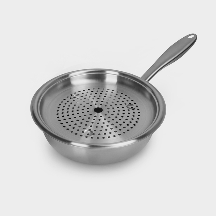 Сковорода - пароварка из нержавеющей стали Luxstahl, d=24 см, h=7 см, индукция Сковорода - пароварка из нержавеющей стали Luxstahl, d=24 см, h=7 см, индукция