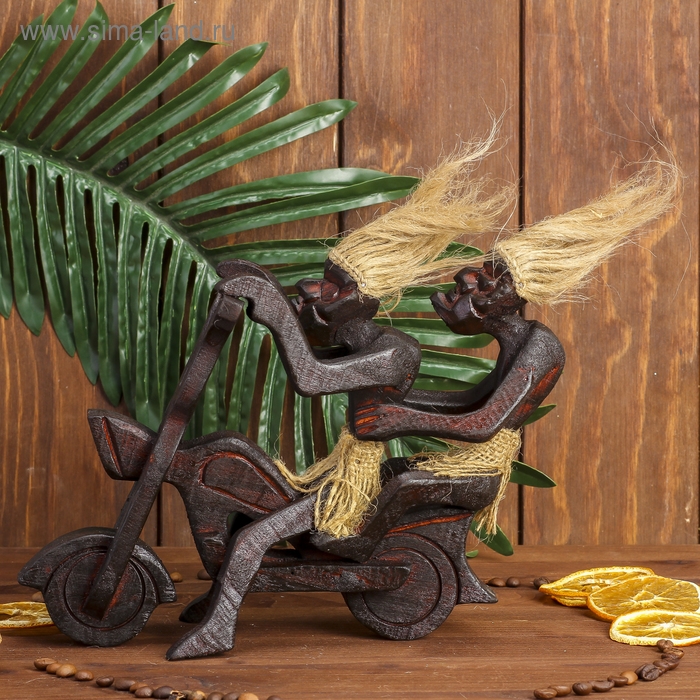 Сувенир дерево Сувенир дерево "Аборигены на мотоцикле" 16х8х15 см