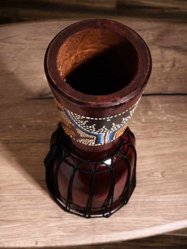 Сувенирный музыкальный инструмент Сувенирный музыкальный инструмент "Барабан Джембе" махагон, 18х18х40 см