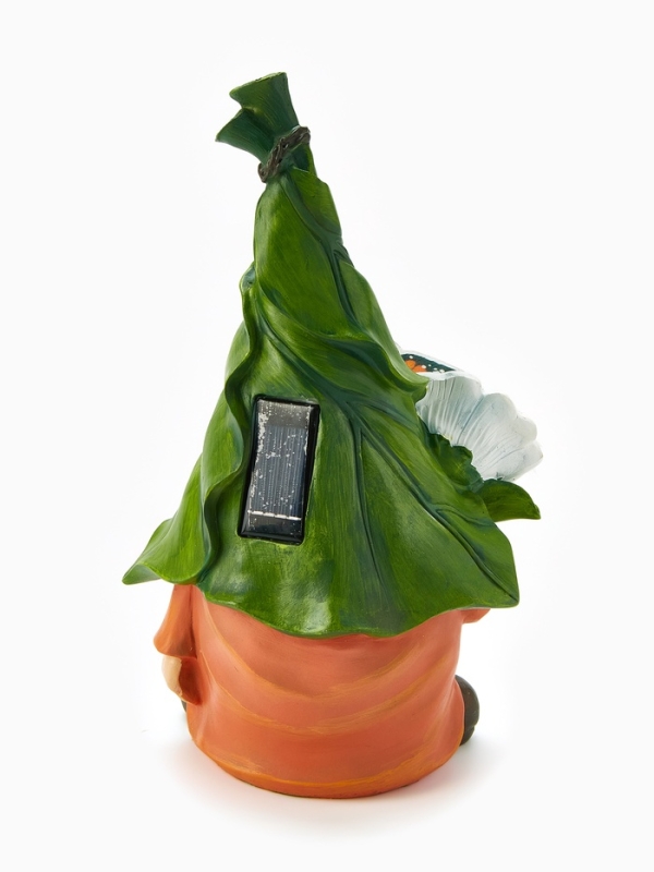 Садовая фигура  Садовая фигура "Гном с цветочком", 20х17х31.5 см, с подсветкой