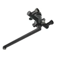 Смеситель для ванны ZEIN ZF3, излив 32 см, с душ набором, нержавеющая сталь, черный