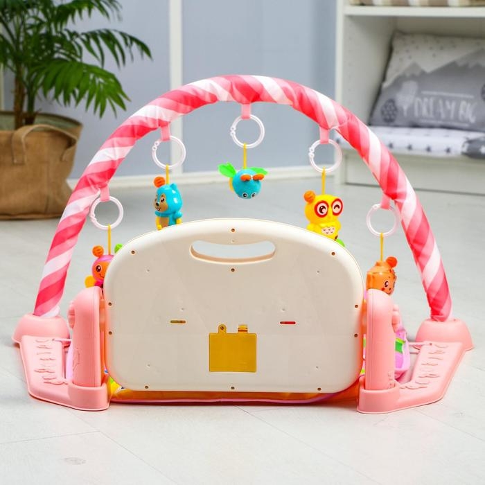 Развивающий коврик «Жирафик», с пианино, розовый Развивающий коврик «Жирафик», с пианино, розовый