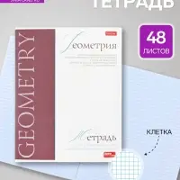 Предметная тетрадь по геометрии Hatber &laquo;Буквица&raquo;, 48 листов, в клетку, со справочным материалом, обложка из мелованного картона