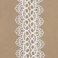 Кружево гипюровое, 35 мм, 14&plusmn;1 м, цвет белый