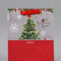 Пакеты подарочные новогодние &laquo;Чудесного Года&raquo;, набор 3 шт., 12&times;15&times;5.5 см, 23&times;18&times;10 см, 23&times;27&times;11.5 см