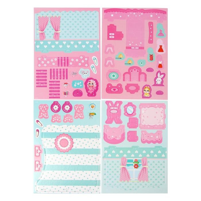 3D Конструктор из пенокартона «Комната принцессы», 54 детали 3D Конструктор из пенокартона «Комната принцессы», 54 детали