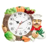 Часы настенные интерьерные &laquo;Овощи&raquo;, для кухни, бесшумные, плавный ход, d=17 см, 27&times;34 см, от батарейки 1&times;АА