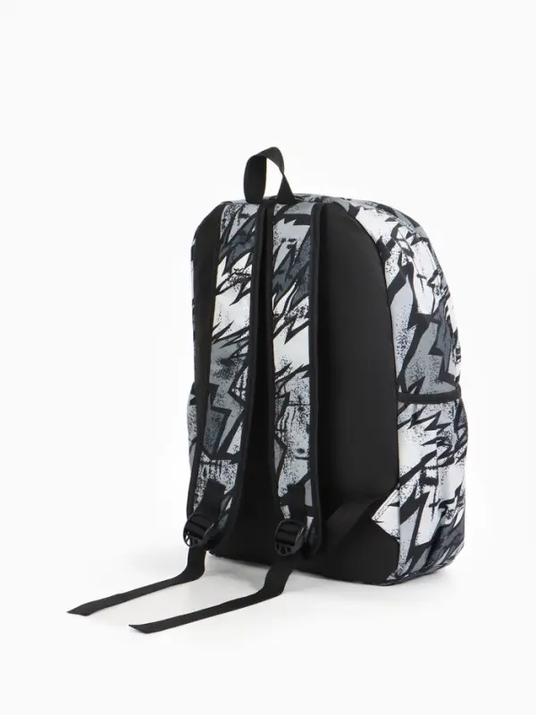 Рюкзак школьный &laquo;Абстракция&raquo;, 3 кармана, размер 30&times;13&times;42 см, чёрный