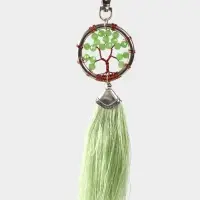 Брелок ловец снов "Древо жизни" 19 см, цв. фисташковый Брелок ловец снов "Древо жизни" 19 см, цв. фисташковый