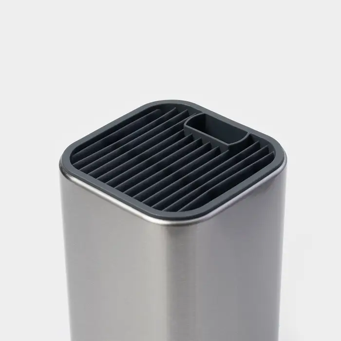 Подставка для ножей и ножниц Magistro &laquo;Металлик&raquo;, 10&times;10&times;23 см, серебристая