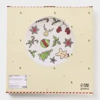 Тарелка новогодняя Доляна Sweet Treats, d=22.5 см, керамика, цвет белый