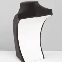 Бюст для украшений QF, 12&times;6&times;19 см, h=19 см, флок, серый графит