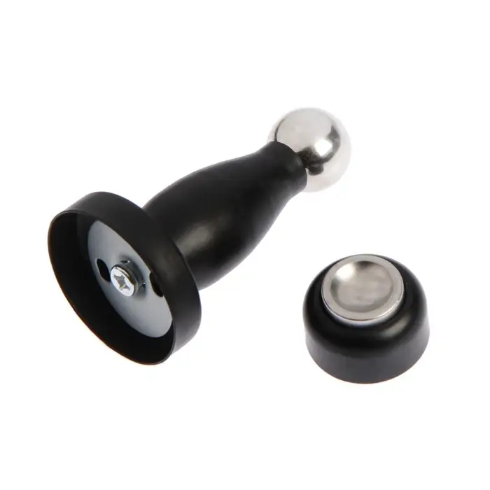 Упор дверной LOCKLAND, магнитный, цвет черный, 91&times;167 мм