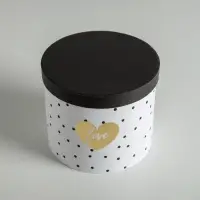 Набор коробок для цветов 4 в 1, упаковка подарочная, &laquo;Чёрно-белый&raquo;, 14&times;14&times;13 см - 20&times;20&times;17.5 см