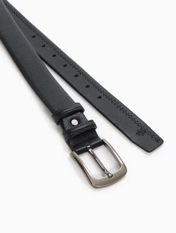 Ремень мужской, ширина 4 см, винт, пряжка металл, чёрный