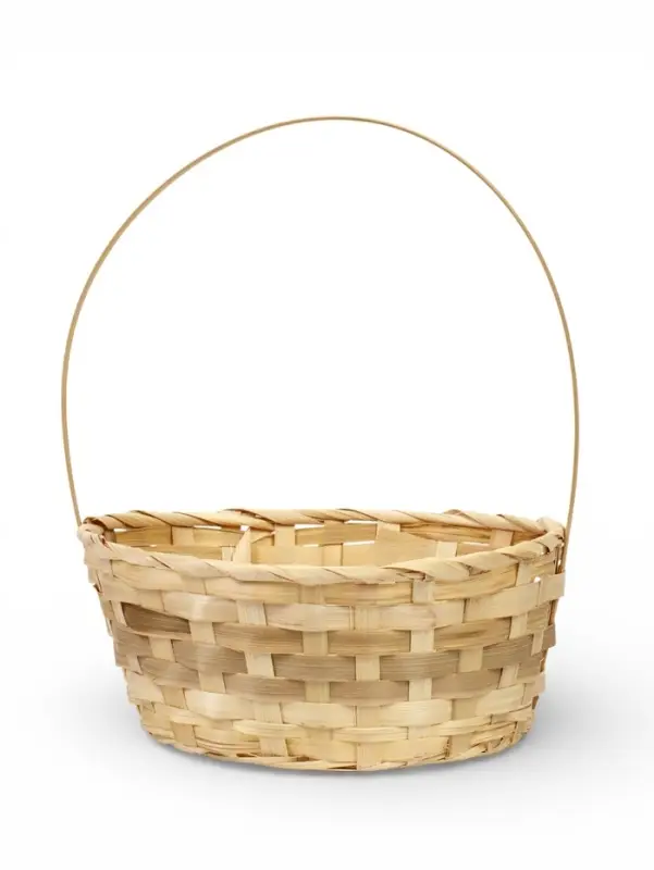 Набор корзин 3 шт 22х18x10 24х19x10 27х21x10 см ручка h=24/26/28 см натур