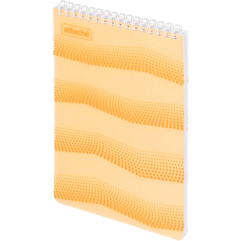 Блокнот WAVES оранжевый А5 спираль 50л. пласт.