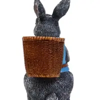 Садовая фигура из полистоуна &laquo;Зайчик с рюкзаком&raquo;, 18&times;15&times;35 см, с кашпо, 1.9 л