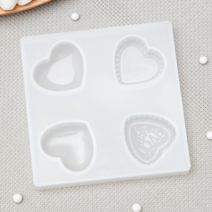 Молд «Верность», силикон, 9,5×9,5×1 см, цвет белый Молд «Верность», силикон, 9,5×9,5×1 см, цвет белый