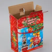 Коробка Новогодняя подарочная "Кремль" 20 х 26 х 10,5 см