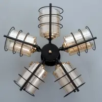 Светильник потолочный BayerLux &laquo;Моана&raquo;, Е27, 5&times;40 Вт, 43&times;14&times;21 см, чёрный