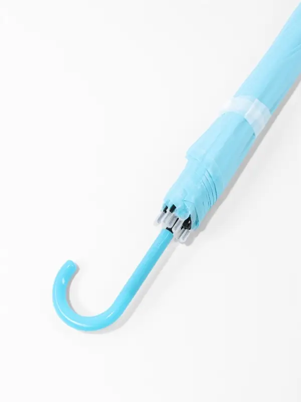 Зонт - трость полуавтоматический &laquo;Однотонный&raquo;, 8 спиц, R=47/55 см, d=94 см, синий