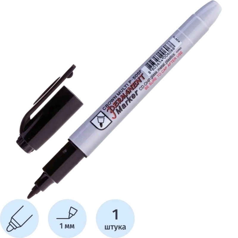 Маркер перманентный Crown Multi Marker&nbsp;1 мм черный
